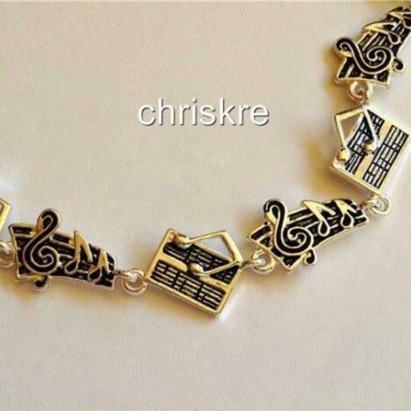 Music Bracelet Silver Clef Note Score Musician - Picture 6 of 9